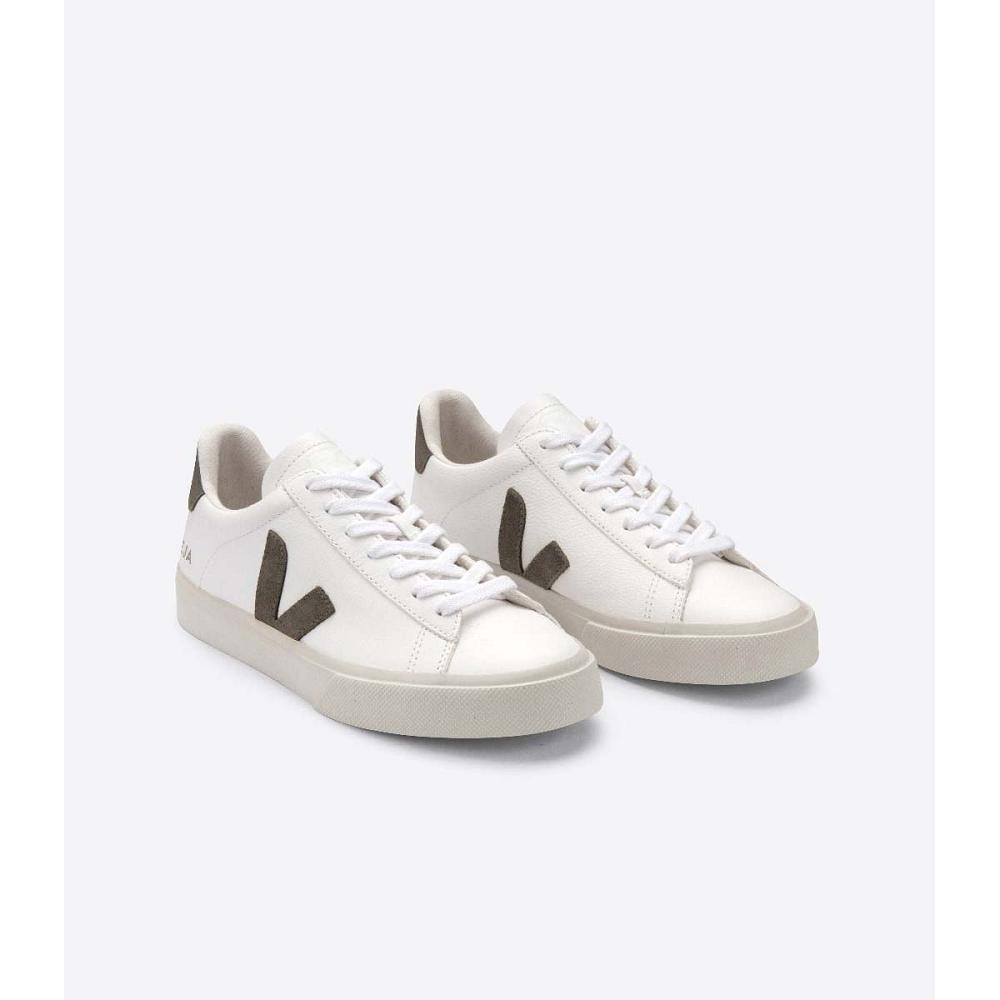 Veja CAMPO CHROMEFREE Low Tops Sneakers Dame White/Khaki | NO 593KOR